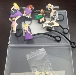 Colorful Shoe Charms Set Tayler Swift Straw Covers